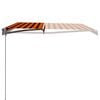 vidaXL Manuell uttrekkbar markise 400x300 cm oransje og brun