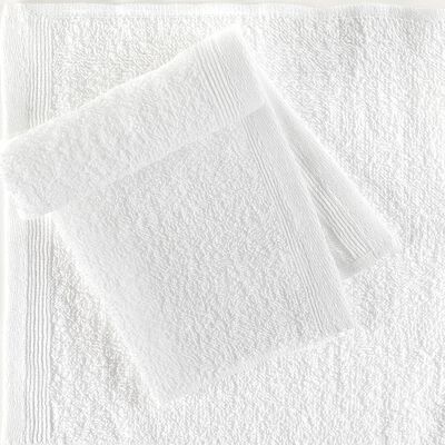vidaXL Gjestehåndklær 50 stk bomull 350 g/m² 30x30 cm hvit