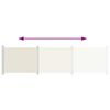 vidaXL Uttrekkbar sidemarkise 600x160 cm kremhvit