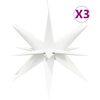 vidaXL Julelys med LED 3 stk sammenleggbar hvit 100 cm