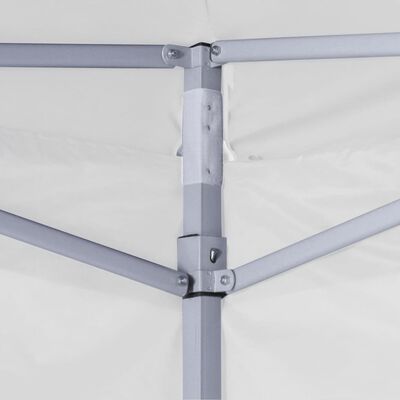 vidaXL Sammenleggbart festtelt 4 sidevegger 2x2m stål hvit