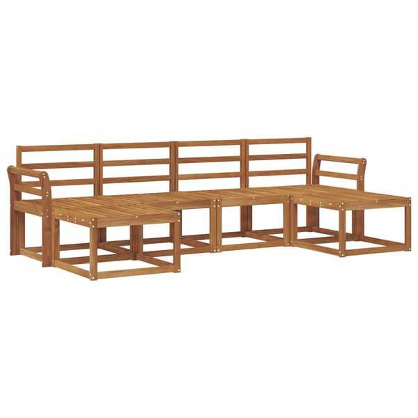 vidaXL Utend&oslash;rs sofa-sett 6 pcs Naturlig Konstruert tre