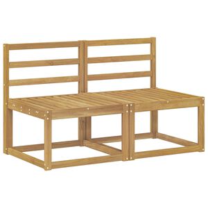 vidaXL 2 Stk Ute Midt Sofa Solid akasietre Hvit 59 x 63 x 73 cm