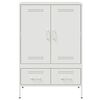 vidaXL Highboard hvit 68x39x101,5 cm stål