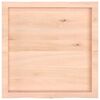 vidaXL Bordplate 60x60x(2-6) cm ubehandlet heltre eik naturlig kant