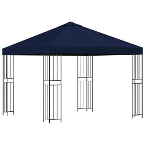 vidaXL Paviljong 3 x 3 m Bl&aring; Polyester og st&aring;l 190 gsm