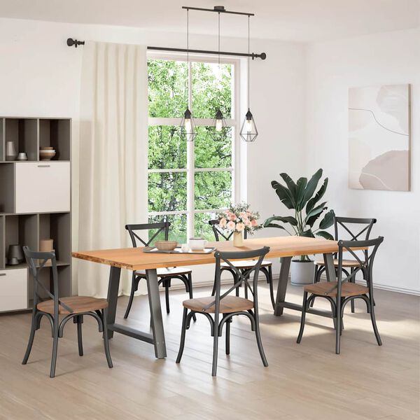 vidaXL Spisebordben A-formet 2 stk antrasitt 100x(72-73) cm stål