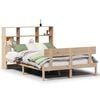 vidaXL Seng med bokhylle uten madrass 140x190 cm heltre furu
