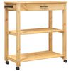 vidaXL Kj&oslash;kkenvogn MONZA 84x40x88,5 cm heltre furu