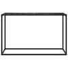 vidaXL Konsollbord svart 120x35x75 cm herdet glass
