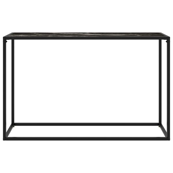 vidaXL Konsollbord svart 120x35x75 cm herdet glass