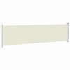 vidaXL Uttrekkbar sidemarkise 600x160 cm kremhvit