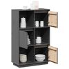 vidaXL Highboard gr&aring; 74x35x117 cm heltre furu