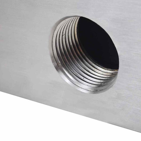 Rektangul&aelig;r foss i rustfritt st&aring;l 60 cm