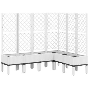 vidaXL Plantekasse med espalier hvit 160x120x142 cm PP