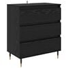 vidaXL Serviesskap Svart Eik 60 x 35 x 70 cm Konstruert tre