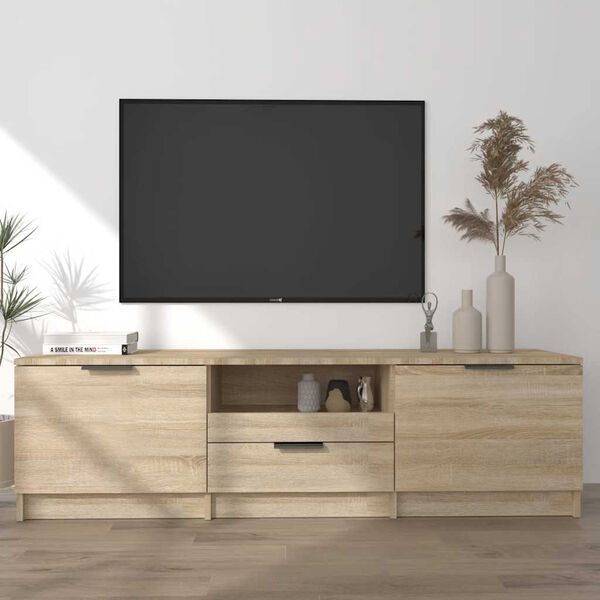 vidaXL TV-skap Sonoma eik 140x35x40 cm konstruert tre