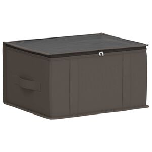 vidaXL Lagerboks med gjennomsiktig toppvindu Gr&aring; 43 x 34 x 23 cm
