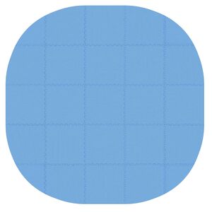 vidaXL Bassenggrunnmatte 25 stk. &Oslash; 292 cm Rund EVA Skum Bl&aring;