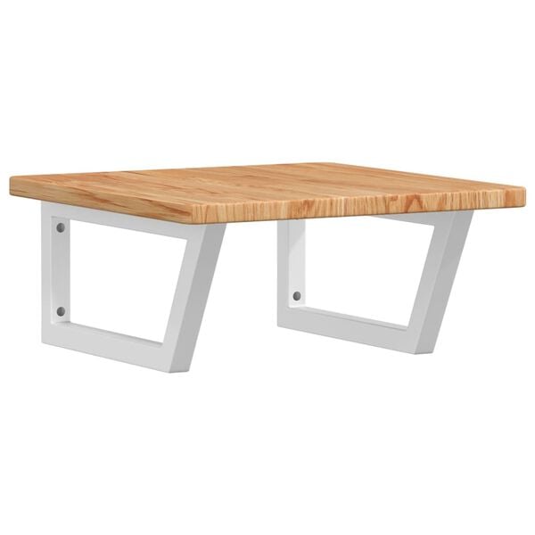 vidaXL Servanthylle veggmontert st&aring;l og heltre eik