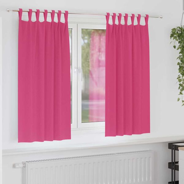 vidaXL M&oslash;rkleggende Gardiner med Ringer 2 pcs Lys Rosa 175 x 140 cm