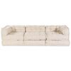 vidaXL Modulsofa 3 pcs Krem stoff