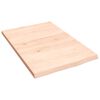vidaXL Benkeplate til bad 40x60x2 cm ubehandlet heltre