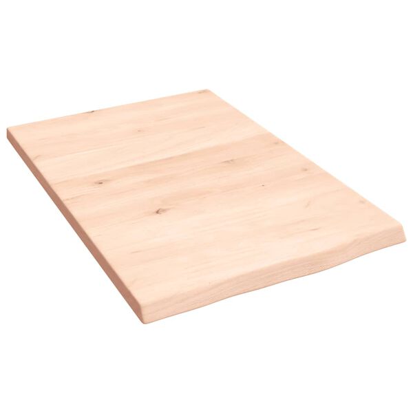 vidaXL Benkeplate til bad 40x60x2 cm ubehandlet heltre