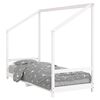 vidaXL Barnesengeramme hvit 80x200 cm heltre furu