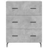 vidaXL Highboard betonggr&aring; 69,5x34x180 cm konstruert tre