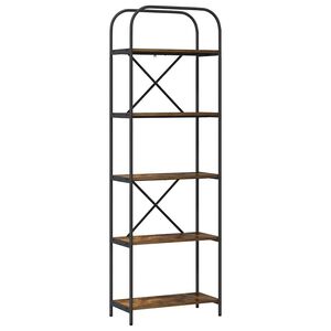 vidaXL Bokhylle 5 niv&aring;er 60 x 30 x 183 cm Konstruert tre R&oslash;kt eik