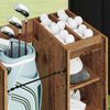 vidaXL Golfskap med hjul Ensfarget Gammelt tre 65 x 45 x 98 cm