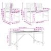 vidaXL Hage Spisegruppe 4 pcs Brun Solid akasietre