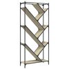 vidaXL Bokhylle sonoma eik 79x30x180 cm konstruert tre og metall