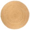 vidaXL Teppe flettet jute 210 cm rund