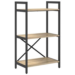 vidaXL Bokhylle 3 niv&aring;er 56 x 34 x 96 cm Konstruert tre Sonoma eik