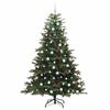 vidaXL Kunstig juletre med 300 LED gr&oslash;nn 210 cm PVC og Metall og Plast