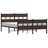 vidaXL Sengeramme i metall uten madrass brun eik 150x200 cm