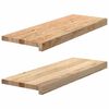 vidaXL Trappetrinn 2 stk ubehandlet 70x25x2 cm heltre eik