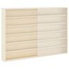 vidaXL Veggdokumentdisplay med hylle Beige 80 x 8,5 x 54 cm Kryssfin&eacute;r
