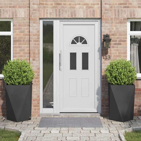 vidaXL Plantekassed 2 pcs Svart 50 x 50 x 75 cm St&aring;l