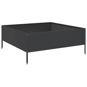 vidaXL H&oslash;ybed svart 100x100x25 cm st&aring;l