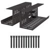 vidaXL Bordplate for kabelh&aring;ndtering 2 stk. Svart 35 x 12 x 13 cm St&aring;l