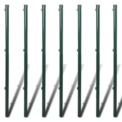 vidaXL Nettinggjerde med stolper stål 0,8x15 m grønn