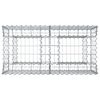 vidaXL Gabion hevet seng s&oslash;lv 100 x 50 x 60 cm Galvanisert St&aring;l