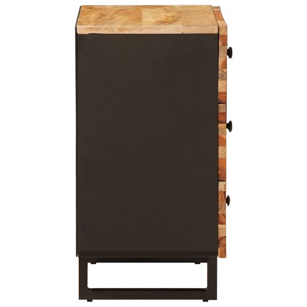 vidaXL Sengekabinett med skuff Brun 50 x 33 x 62 cm Massiv mango tre