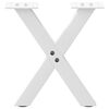 vidaXL Salongbordben X-formet 2 stk hvit 37x(30-31) cm st&aring;l