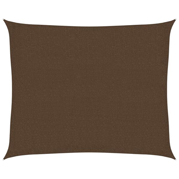vidaXL Solseil 160 g/m&sup2; brun 2,5x3 m HDPE