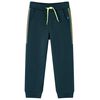 Joggebukser for barn med snor mosegr&oslash;nn 128