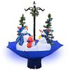 vidaXL Kunstig juletre med sn&oslash; og paraplyfot bl&aring; 75 cm PVC